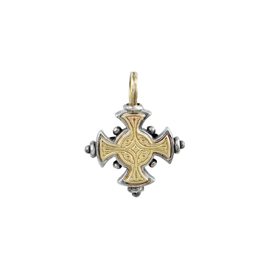 Silver & Gold Maltese Cross