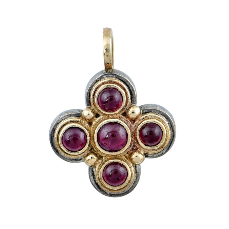 Silver & Gold Tourmaline Cross