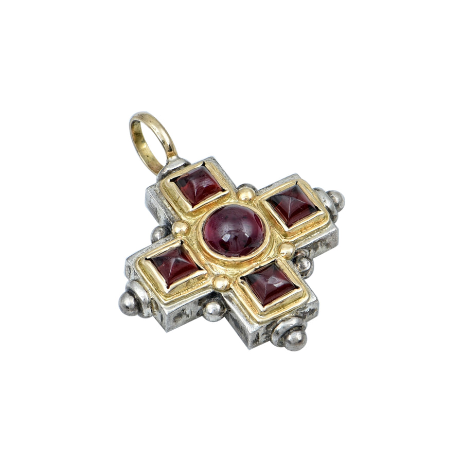 Byzantine "Getty Villa" Garnet Cross