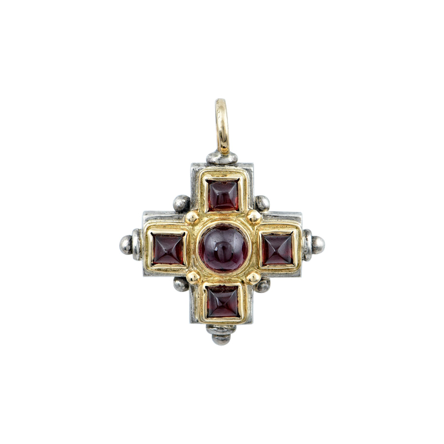 Byzantine "Getty Villa" Garnet Cross