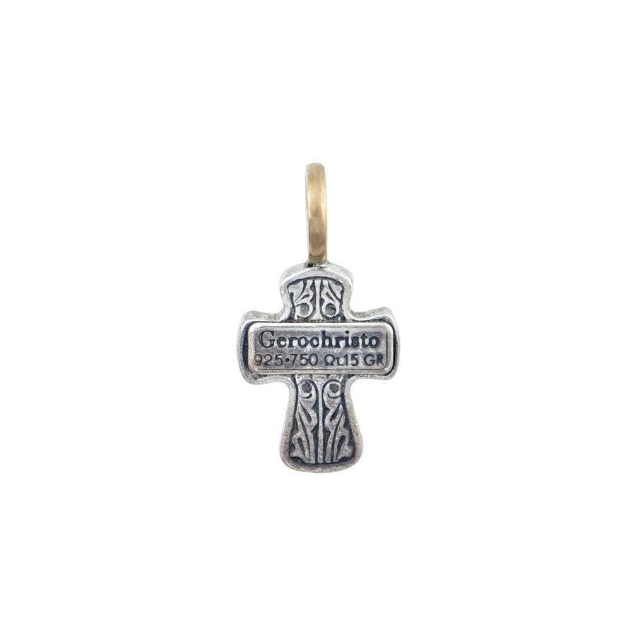 Small Silver & Gold Crucifix Cross