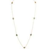 Turquoise Gold Cross Necklace