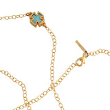 Turquoise Gold Cross Necklace