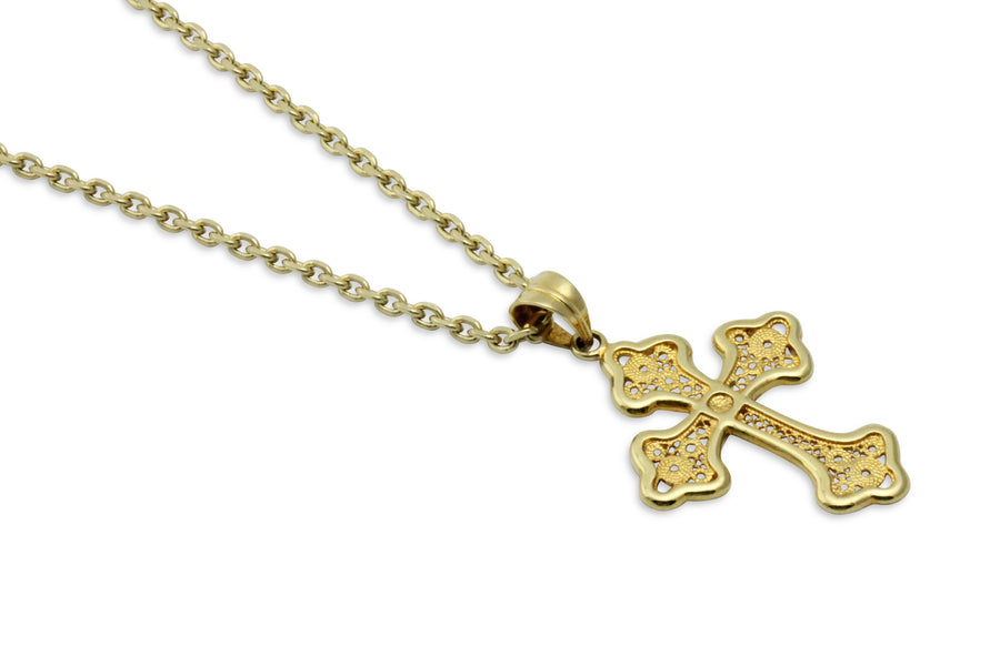 Young Heart Greek Orthodox Gold Cross