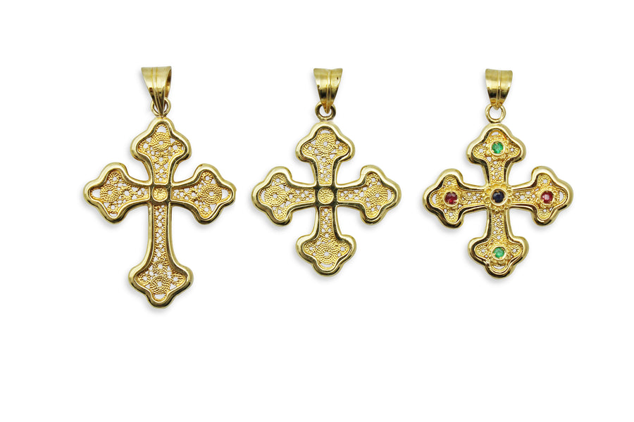 Young Heart Greek Orthodox Gold Cross