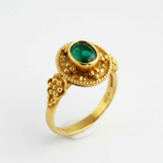 Byzantine Emerald Gold Ring - Alternate View