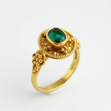 Byzantine Emerald Gold Ring - Alternate View