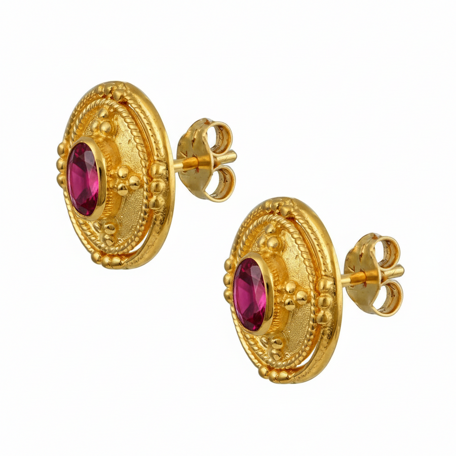 Empress Irene Byzantine Gold Earrings
