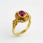 Byzantine Ruby Gold Ring - Alternate View