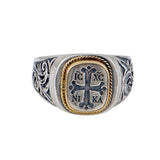 "Jesus Christ Victorious" Silver/Gold Ring