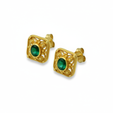 Empress Eudocia Earrings with Emeralds - Version 2