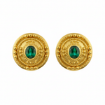 Euphrosyne Earrings with Emeralds - Version 1