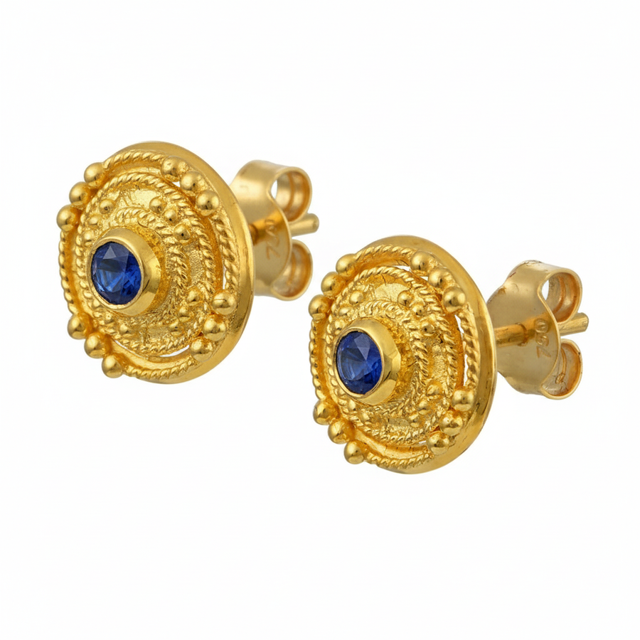 Euphrosyne Earrings with Sapphires - Version 2 (Corrected)