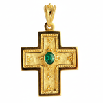 Garden of the Trinity Gold Cross with Emerald - Image 1