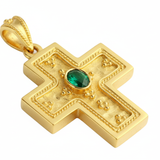 Garden of the Trinity Gold Cross with Emerald - Image 2