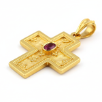 Garden of the Trinity Gold Cross with Ruby - Image 2