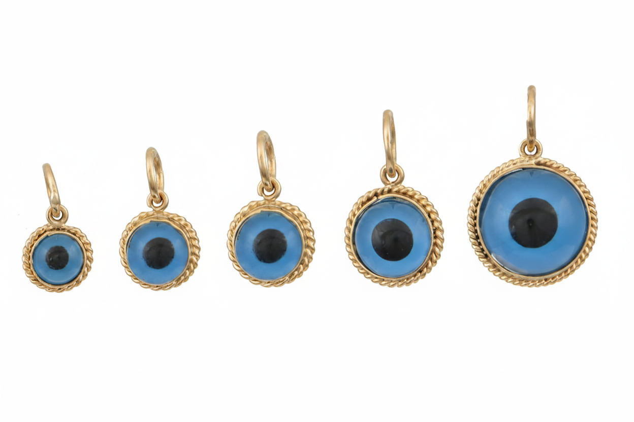 Gold Evil Eye Pendant - 5 Pendants