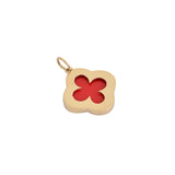 Quatrefoil Coral Gold Pendant
