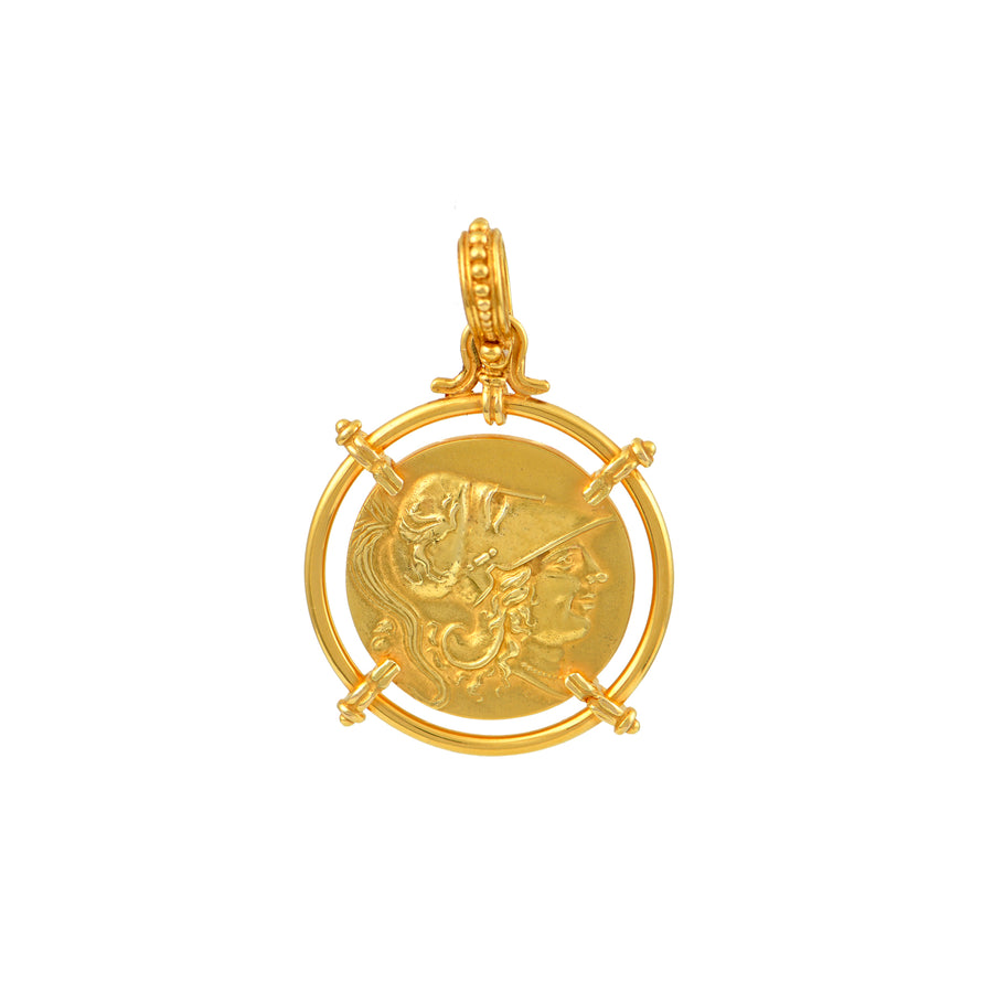 Goddess Athena Corinthian Gold Medallion