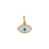 Oval Gold Evil Eye Pendant - Plain