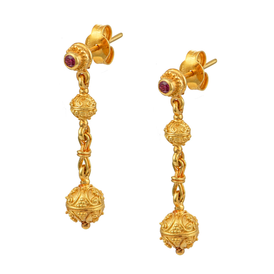 Empress Maria Komnini Byzantine Gold Earrings
