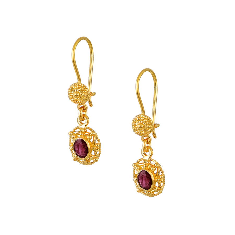 Empress Laskarina Byzantine Gold Earrings