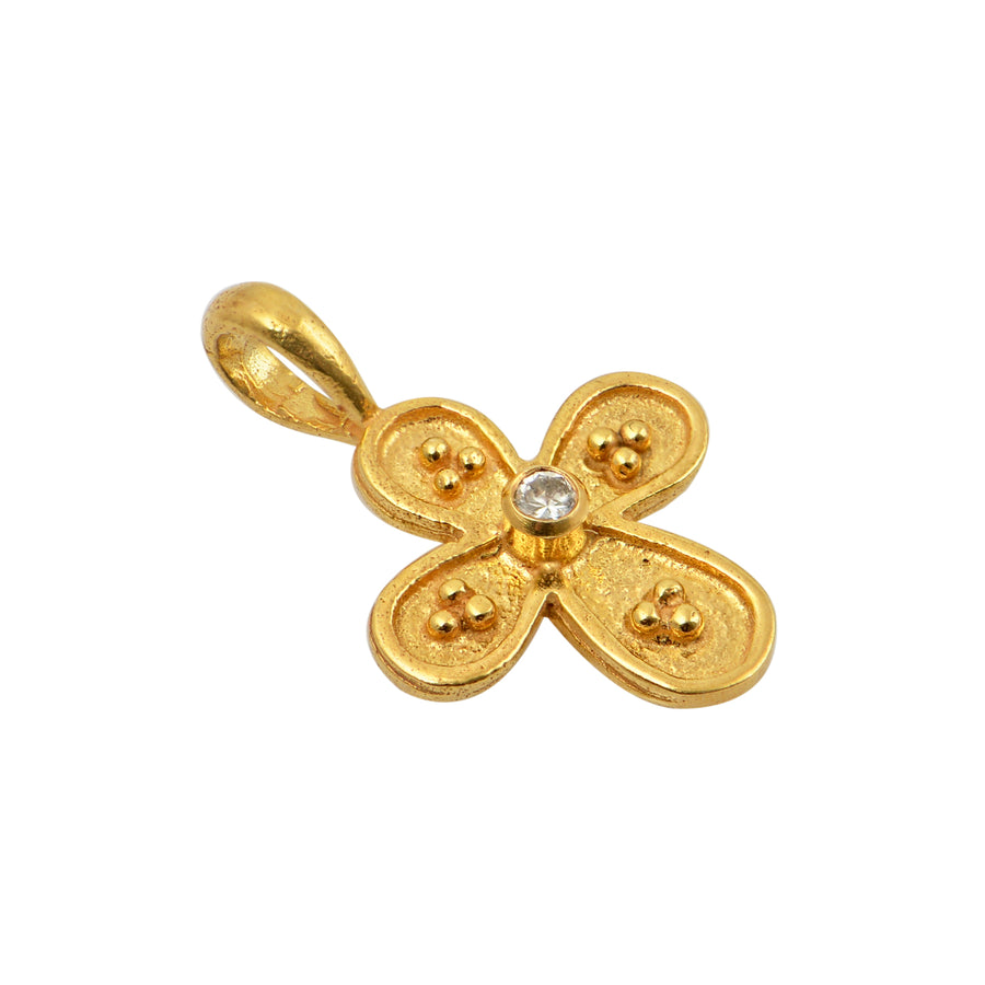 Tiny Rounded Byzantine Gold Cross