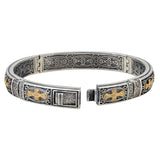 Silver & Gold Bracelet with Crosses