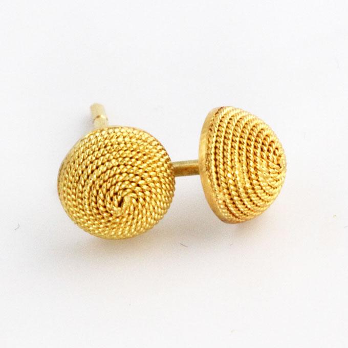 Mycenaean Beehives Pure Gold Earrings