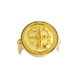 "Jesus Christ Victorious" Gold Ring