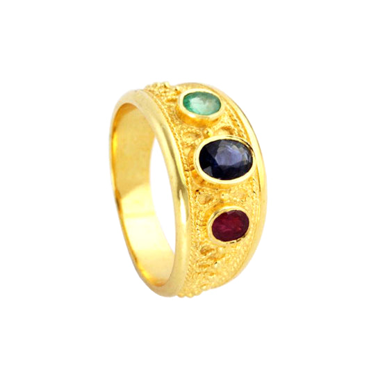 Trinity of Byzantium Gold Ring