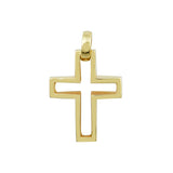 Chiseled Prayer Gold Cross