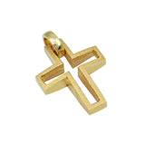 Chiseled Prayer Gold Cross