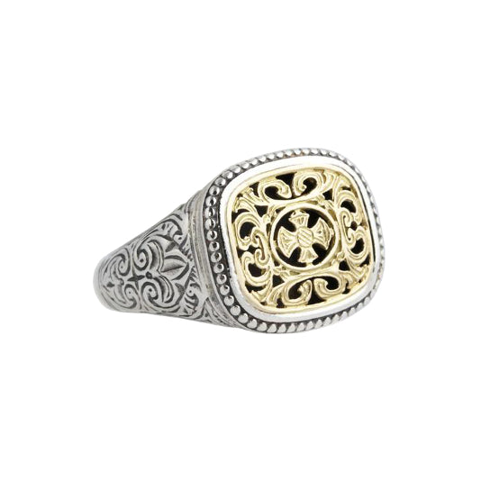 Thiskos of Faith Silver & Gold Ring