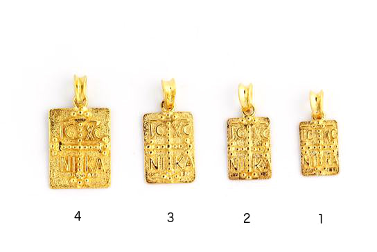 "Konstantinato " Rectangular Gold Medallion