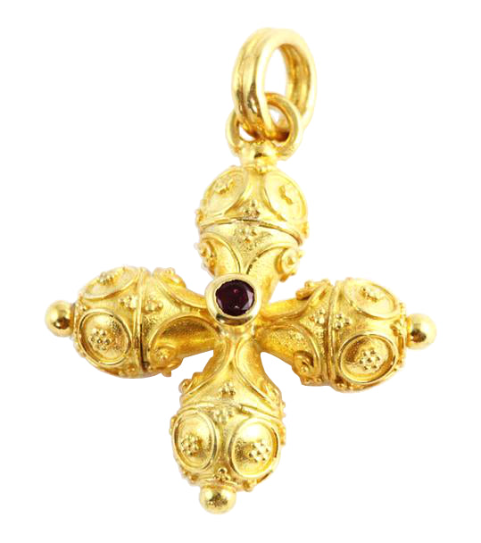 Prize of Hagia Sophia 18K Gold Orthodox Cross