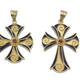 Night Raven Penitence Gold Byzantine Cross