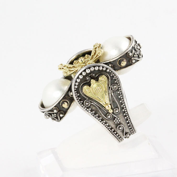 Ithaka Armored Silver & Gold Ring