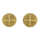 "Jesus Christ Victorious" Gold Cufflinks