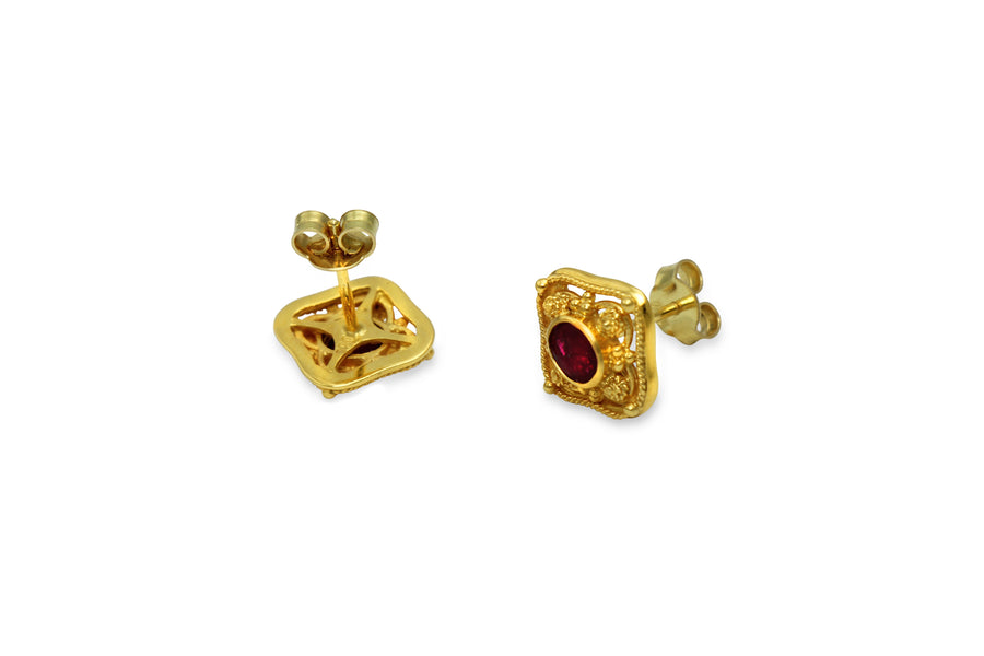 Byzantine Gallery - Eudocia 18K Gold Earrings