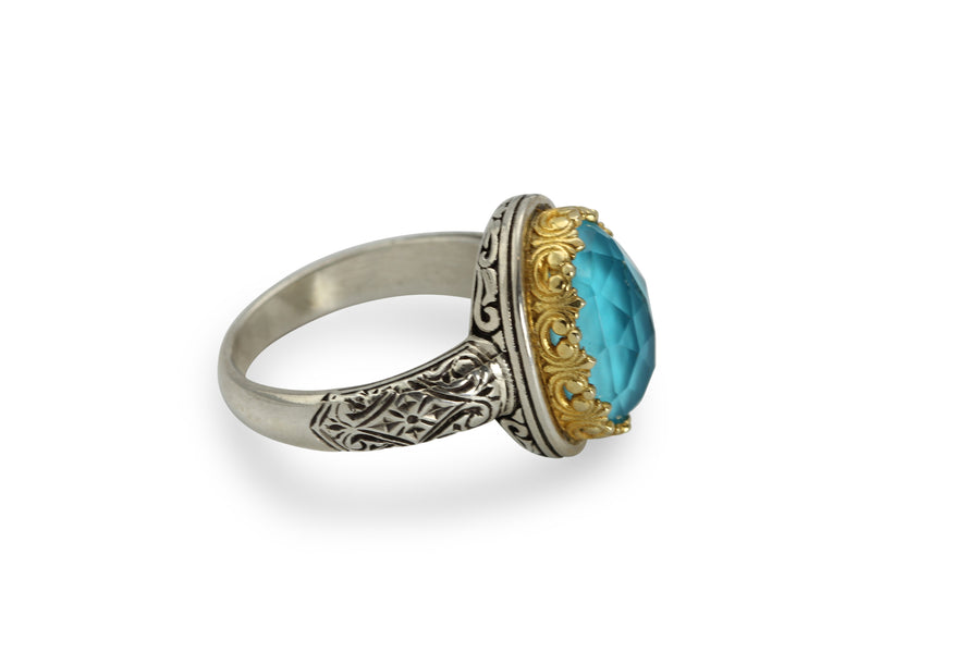 Karameles - Baths Of Aphrodite Silver & Gold Ring