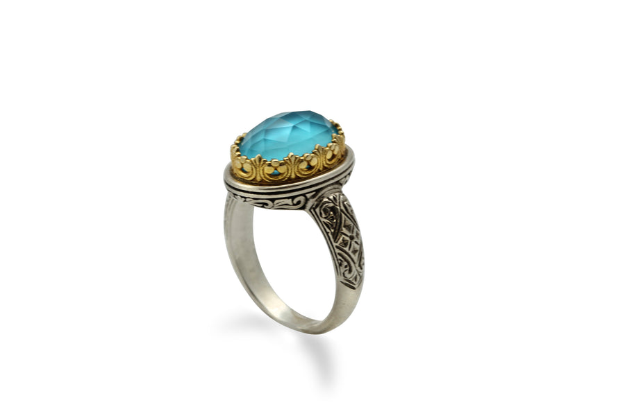 Karameles - Baths Of Aphrodite Silver & Gold Ring
