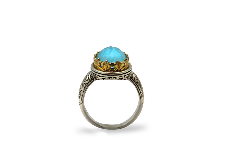 Karameles - Baths Of Aphrodite Silver & Gold Ring