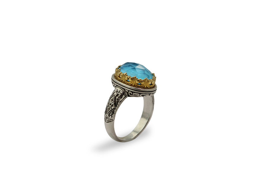 Karameles - Baths Of Aphrodite Silver & Gold Ring