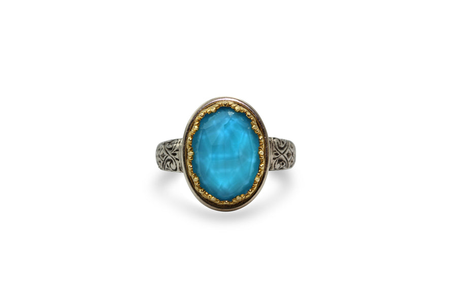 Karameles - Baths Of Aphrodite Silver & Gold Ring