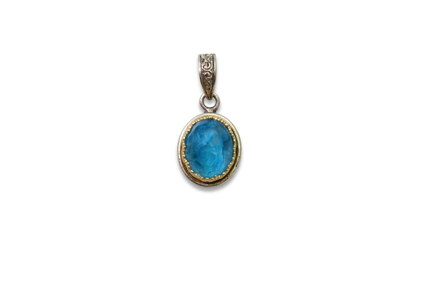 Karameles - Blues of Zakynthos Silver & Gold Pendant