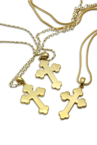 A Walk by Faith Gold Cross | Handmade Greek Jewelry | Melikos