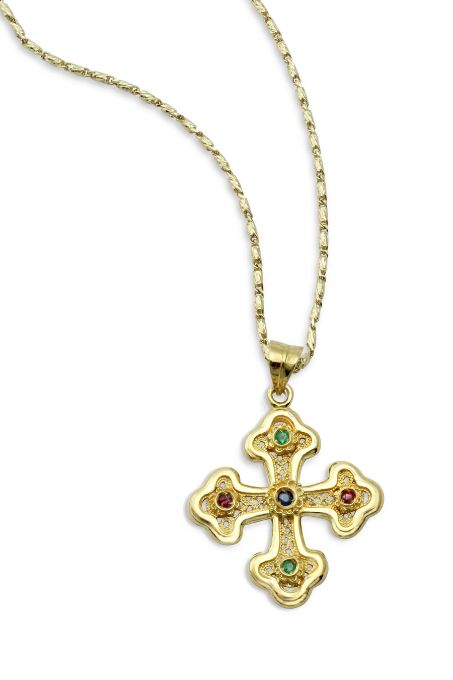 Grand Princess Helen Gold Orthodox Cross