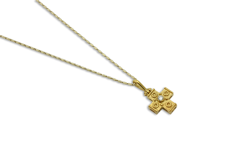 Isorropia Diamond Gold Cross