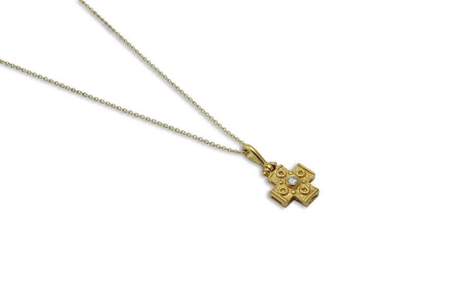 Isorropia Diamond Gold Cross